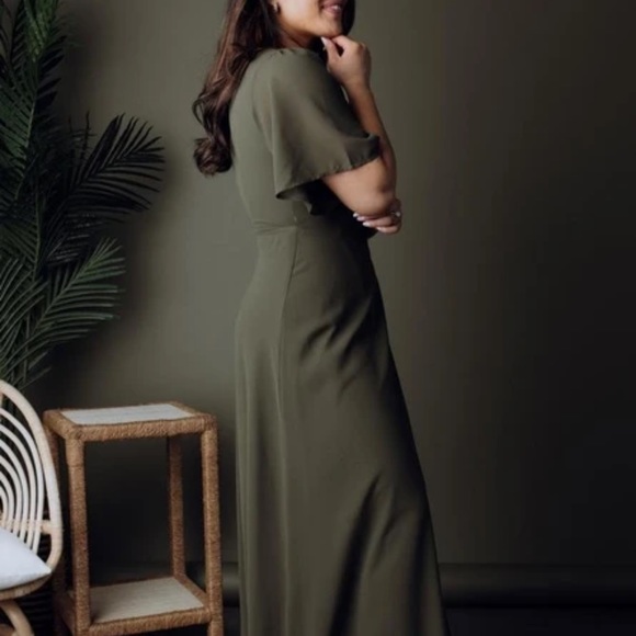 Blaticborn ivy wrap dress olive. NWT. Never worn - Picture 2 of 2